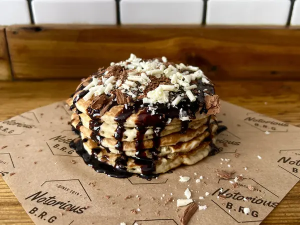 Chocolate pancake stack